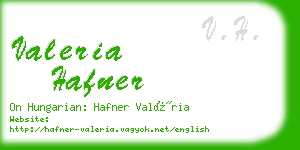 valeria hafner business card